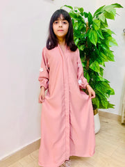 Kids Floral Abaya-192