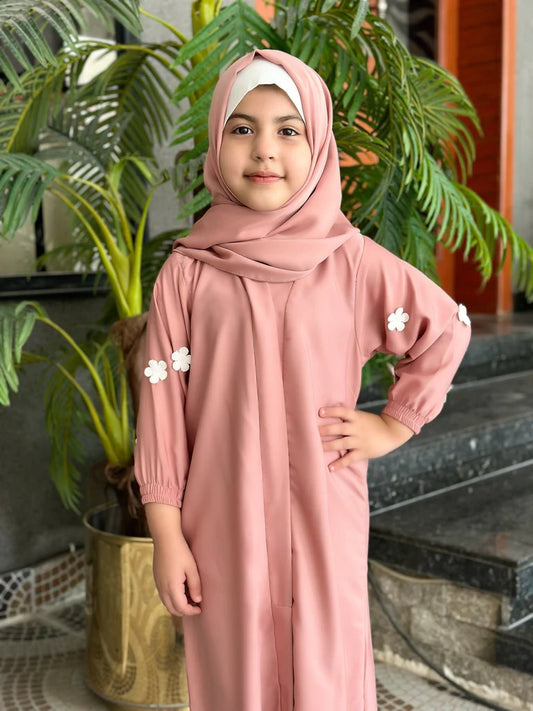 Kids Floral Abaya-192