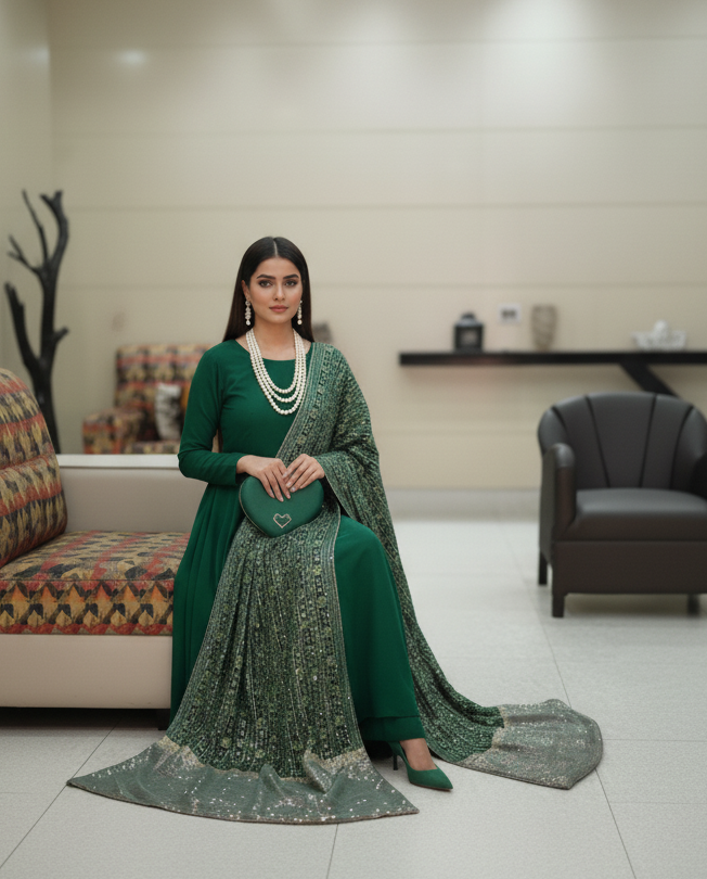 Noor E Zari Double Sided Shawl Secondary image