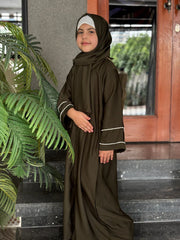 Olive Bloom – Kids Abaya sku-189