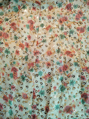 Mahroba - Cream Organza Lehenga