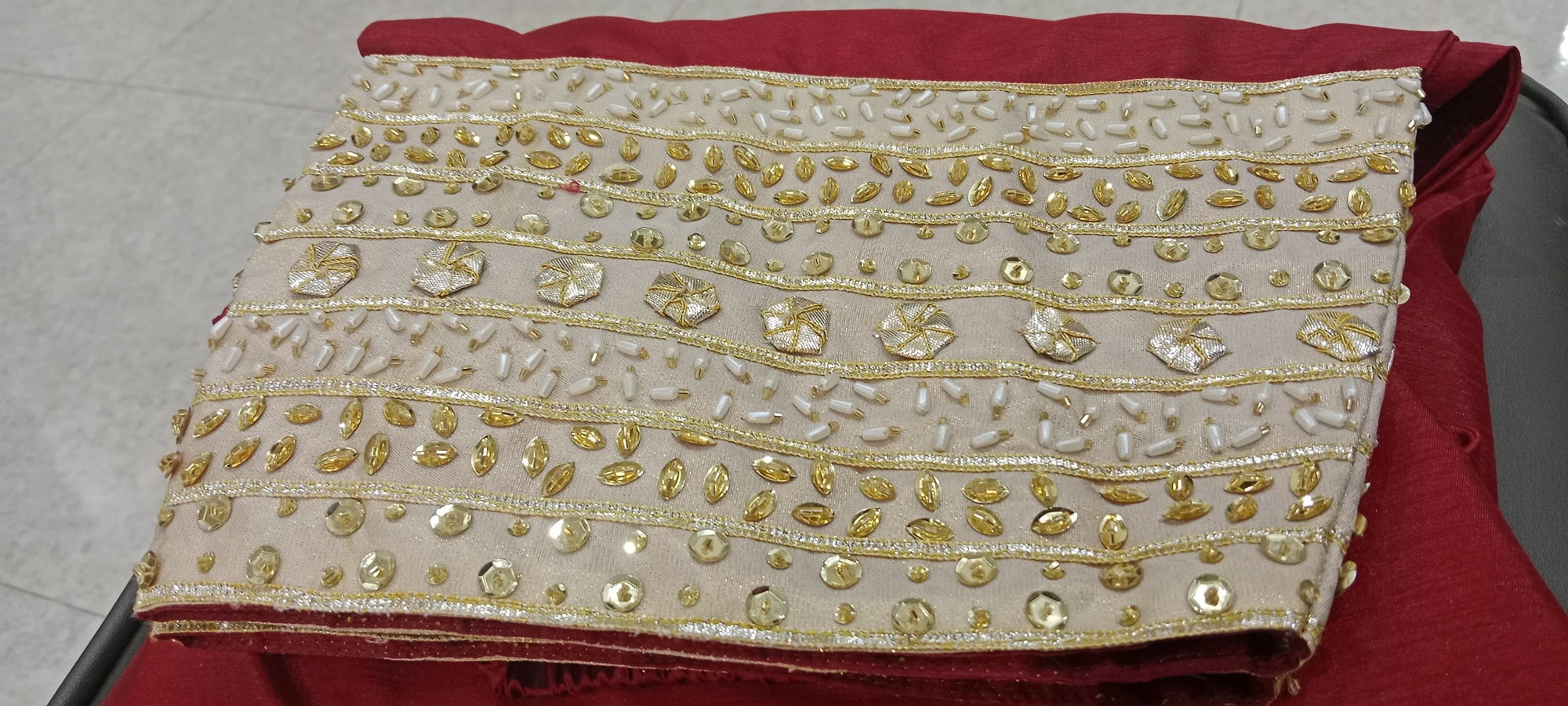 Regal Ruby Gota Farshi Ensemble - 3PCS