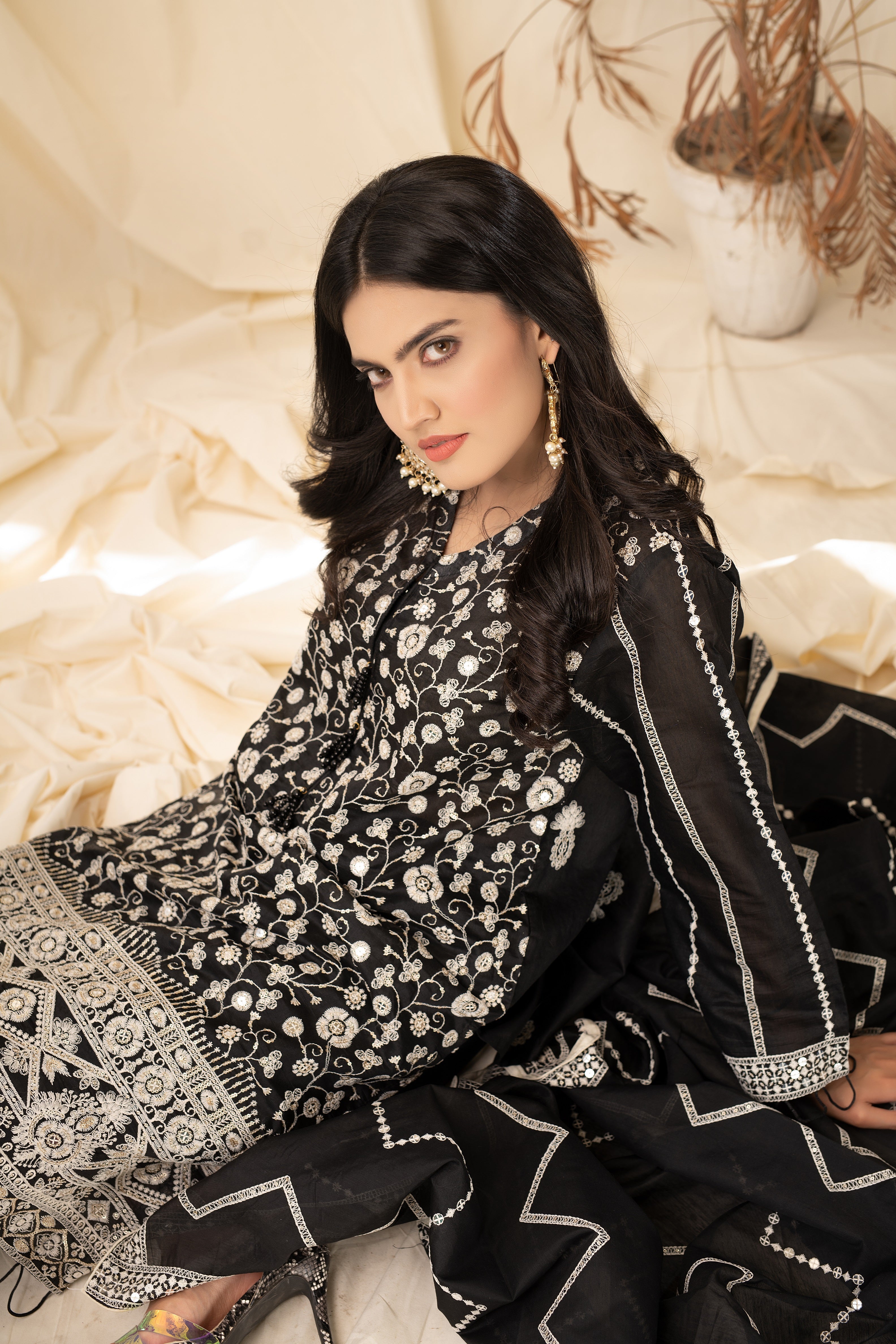 MID NIGHT MYSTERY (2 Pcs Stitched Dupata & Shirt) noorangi