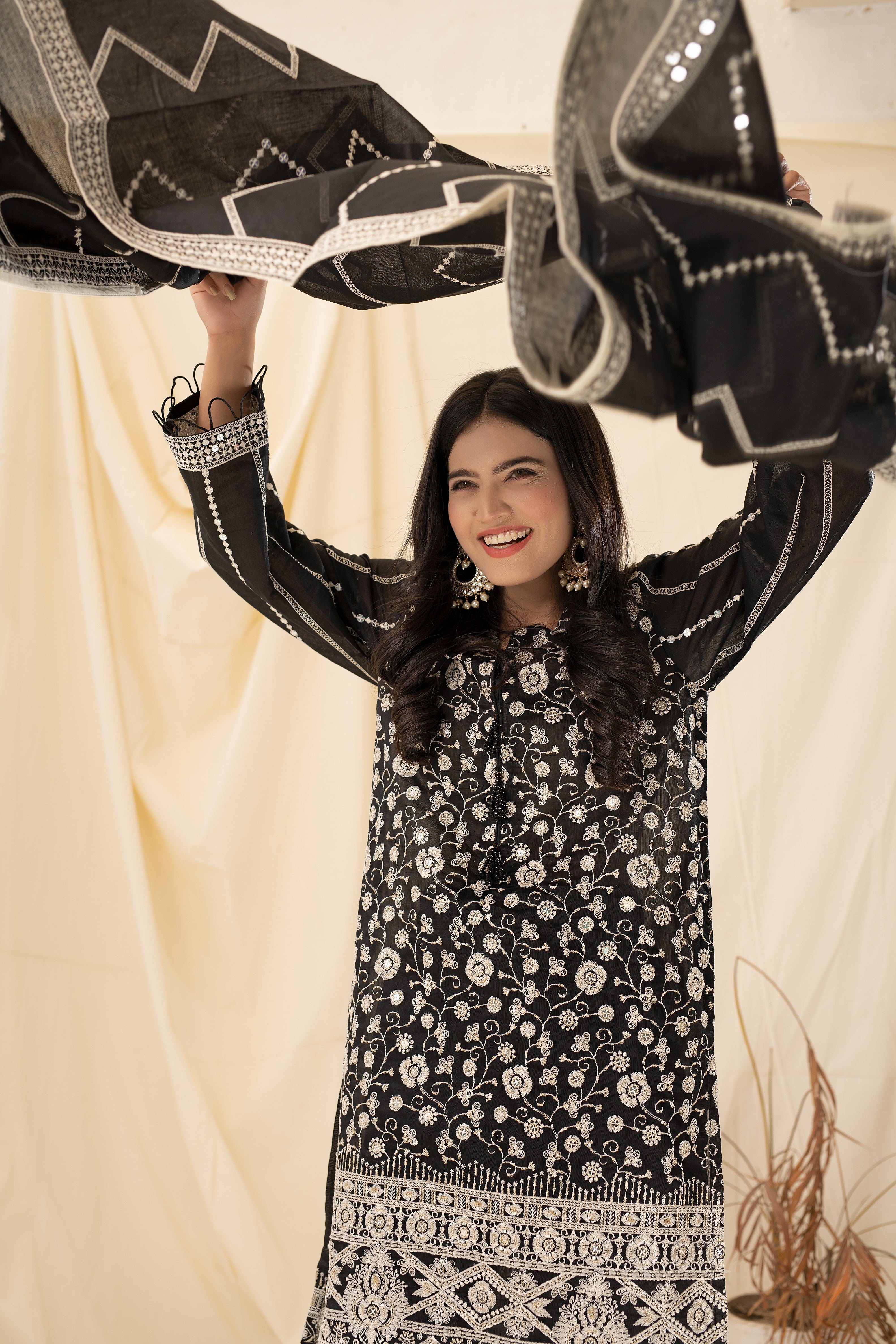 MID NIGHT MYSTERY (2 Pcs Stitched Dupata & Shirt) noorangi