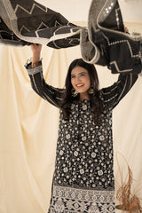 MID NIGHT MYSTERY (2 Pcs Stitched Dupata & Shirt) noorangi