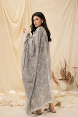 MISTY GREY (2 Pcs Stitched Dupata & Shirt) noorangi