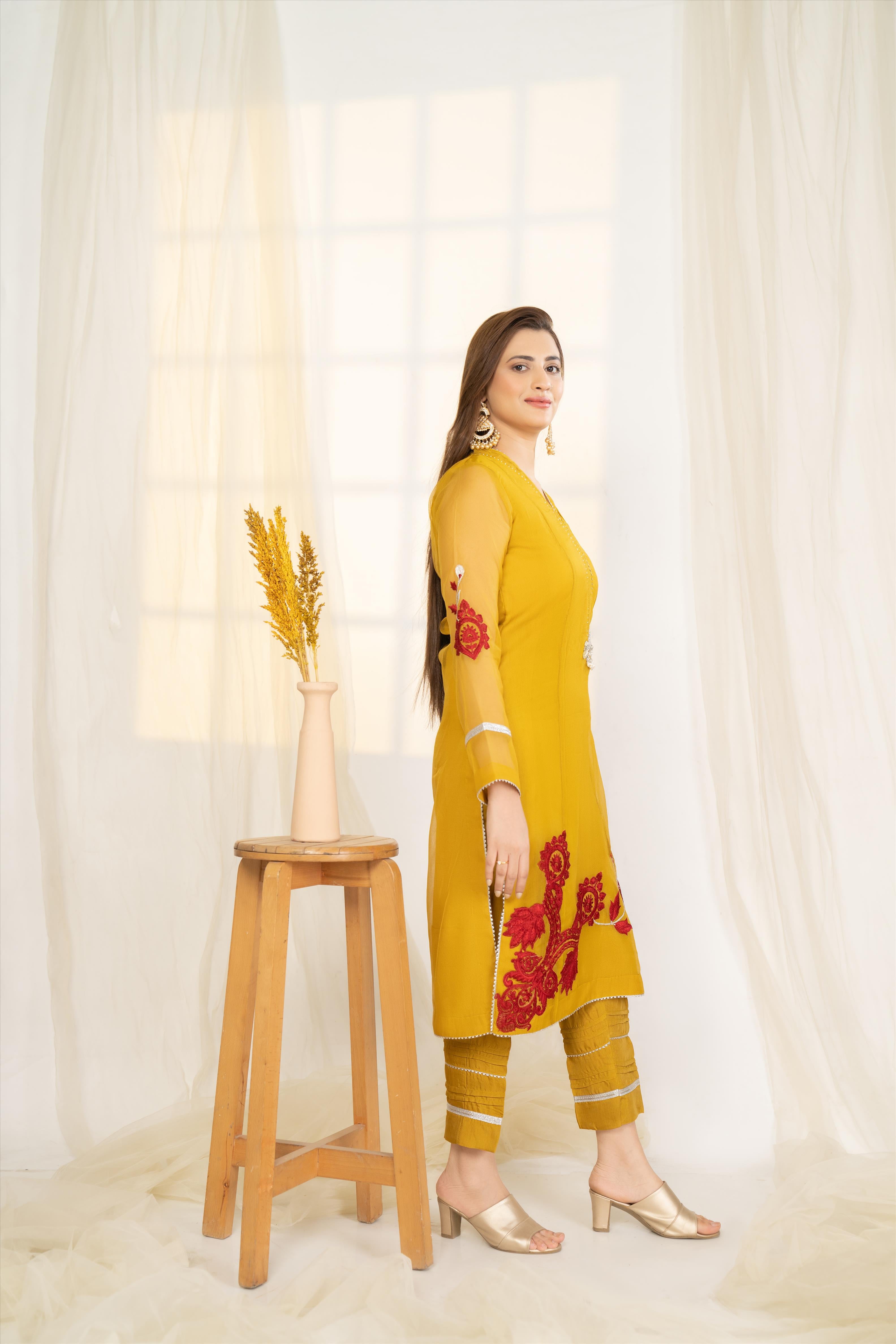Mustard Hue - Winter Festive Collection By Noorangi Secondary image